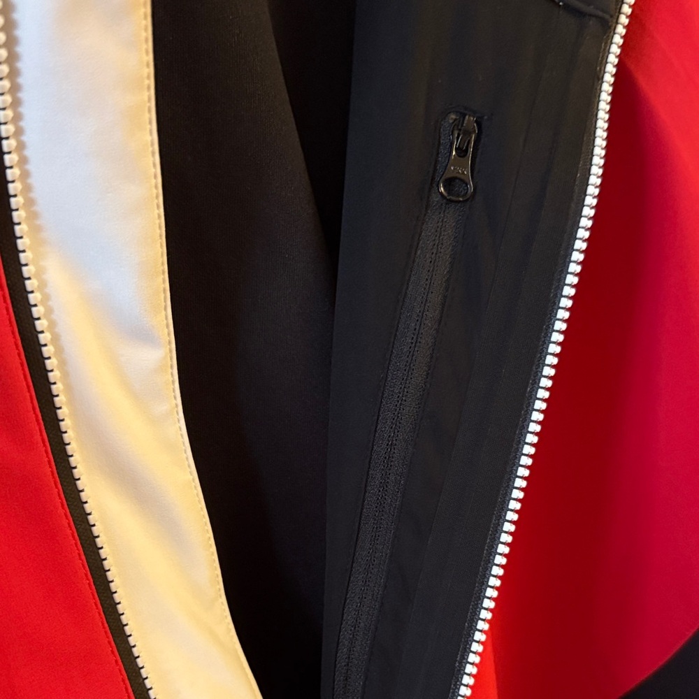 Red and Black Colorblock Jacket - Picture 3 of 7